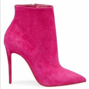 CLB So Kate 100 Suede Booties - Fuchsia